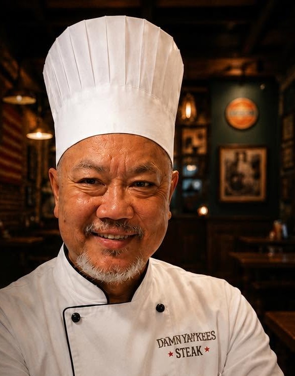 Chef Sam, owner and head chef of Damn Yankees Steak